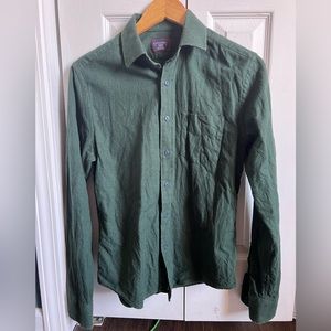 Men’s Green Untuckit Slim XS Flannel